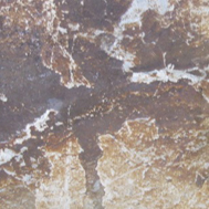A close up image of a brown and white marble.